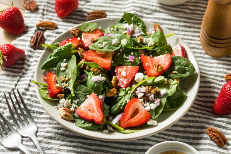 Homemade Organic Fresh Strawberry Salad