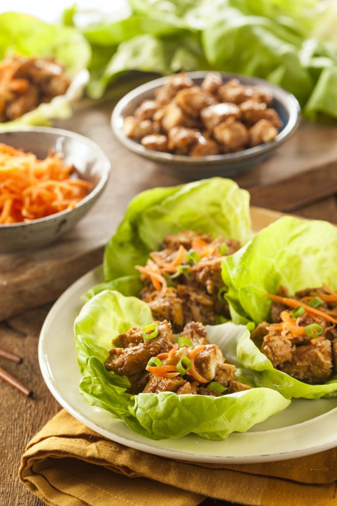 Healthy Asian Chicken Lettuce Wrap