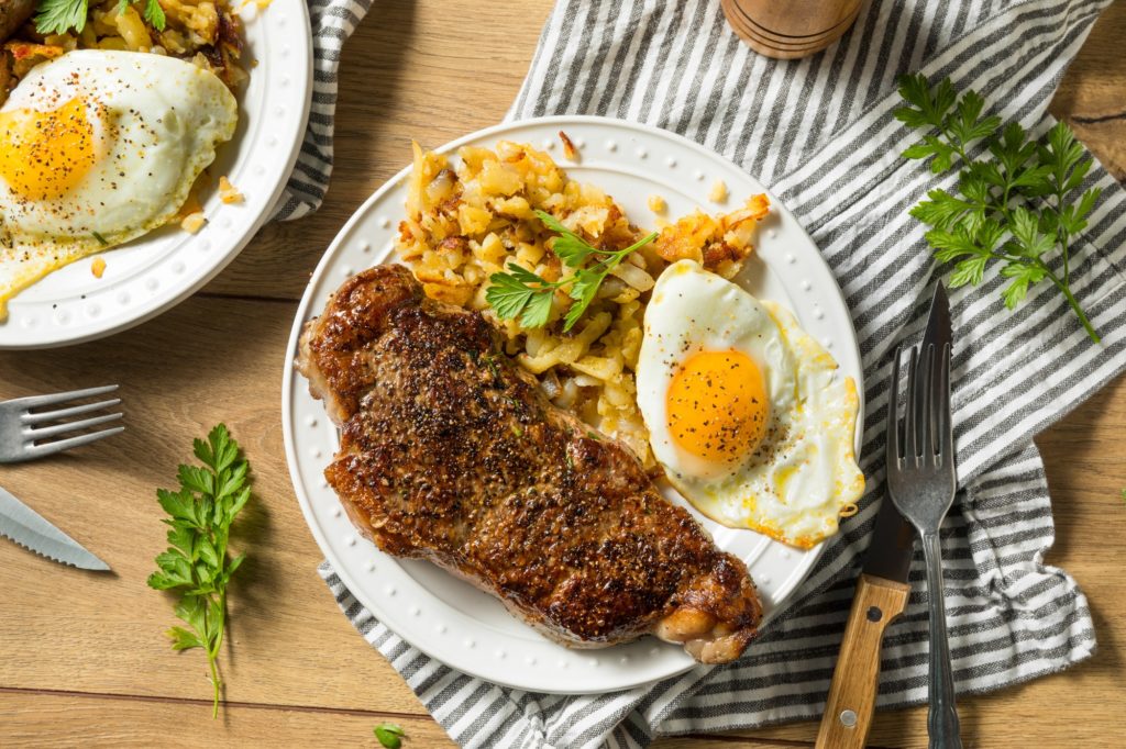 Homemade Steak and Eggs Breakfast