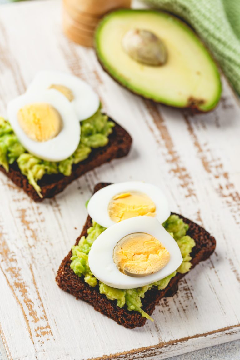 Toast with avocado and egg